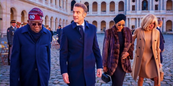 Tinubu and Macron and their wives