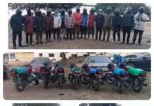 Plateau Police Arrest 15 Suspected Criminals With Masked Faces Pretending as Commercial Motorcyclists(Photos)