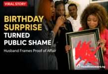 Man Catches Wife Cheating, Frames the Act and Presents it To Her as Birthday Gift