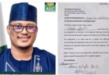 ADC Crisis Deepens as Factional Chairman, Nafiu Bala’s Resignation Letter Surfaces Amid Legal Battle