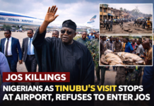 Jos Killings: Nigerians Outraged as President Tinubu Stops at Airport, Refuses to Enter City